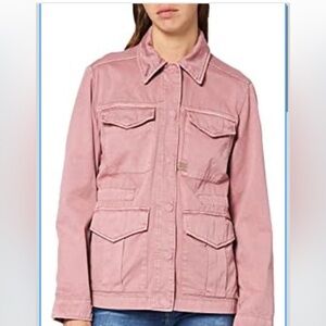G Star RAW Rovic Field Over-shirt Lavender Pink Snap Closure Multi Pocket XL